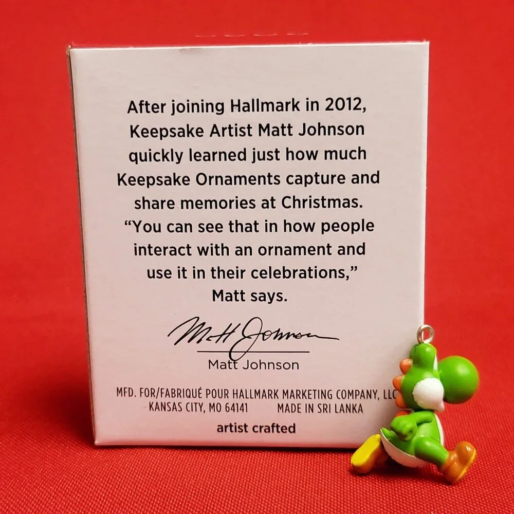 Hallmark Miniature Christmas Ornament Yoshi 2022 Super Mario